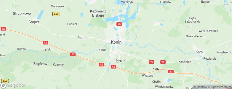 Konin, Poland Map