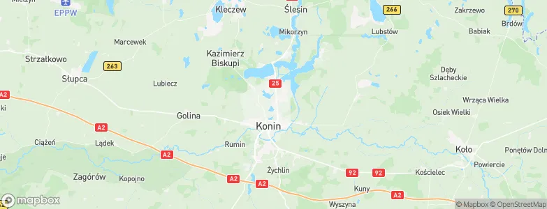 Konin, Poland Map