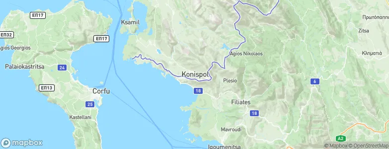 Konispol, Albania Map