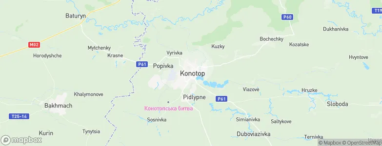 Konotop, Ukraine Map