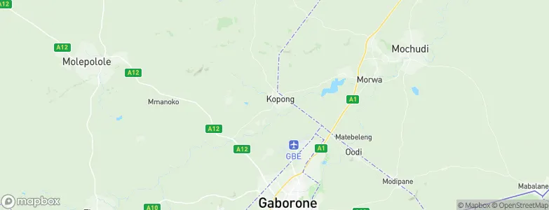 Kopong, Botswana Map