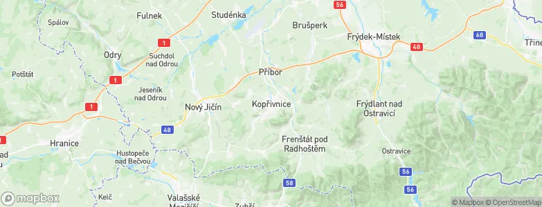 Kopřivnice, Czechia Map