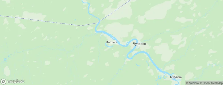 Koptyuga, Russia Map
