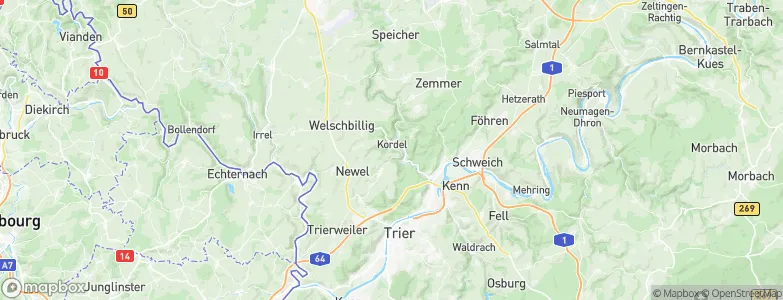 Kordel, Germany Map