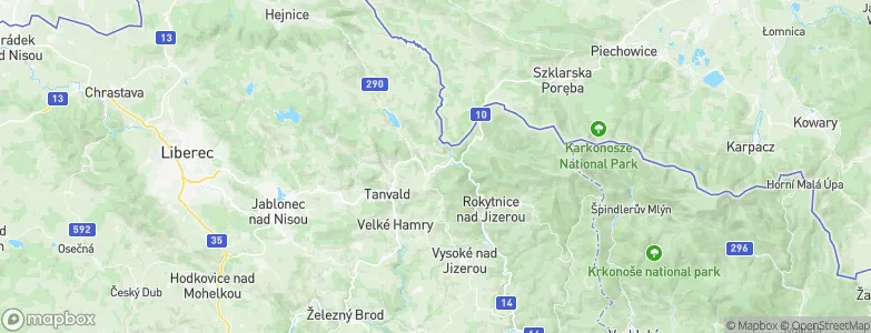 Kořenov, Czechia Map