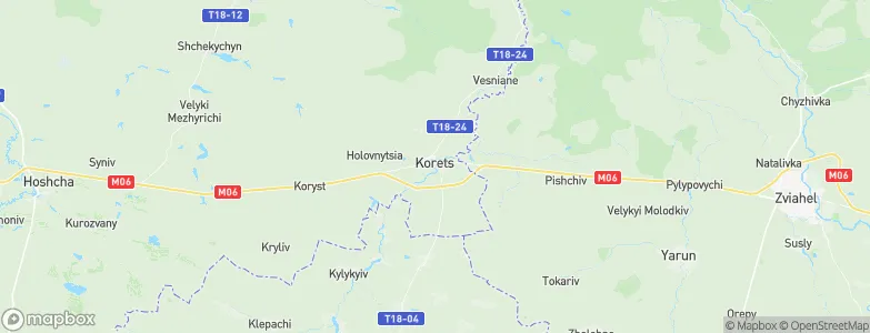 Korets, Ukraine Map