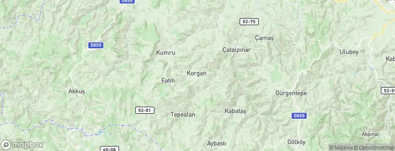 Korgan, Turkey Map