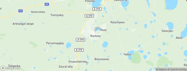 Korkino, Russia Map