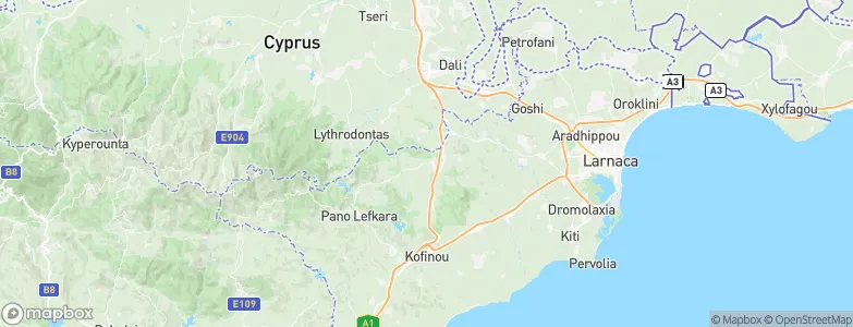 Kórnos, Cyprus Map