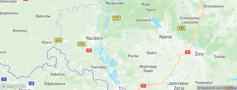 Kornowac, Poland Map