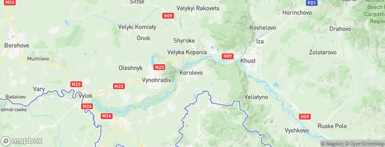 Korolevo, Ukraine Map