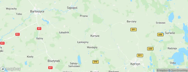 Korsze, Poland Map
