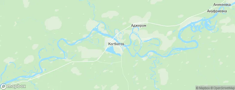 Kortkeros, Russia Map