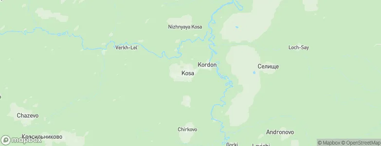 Kosa, Russia Map