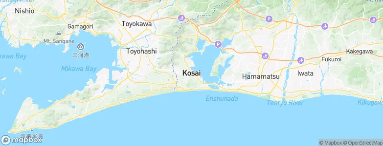 Kosai-shi, Japan Map