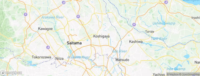 Koshigaya, Japan Map