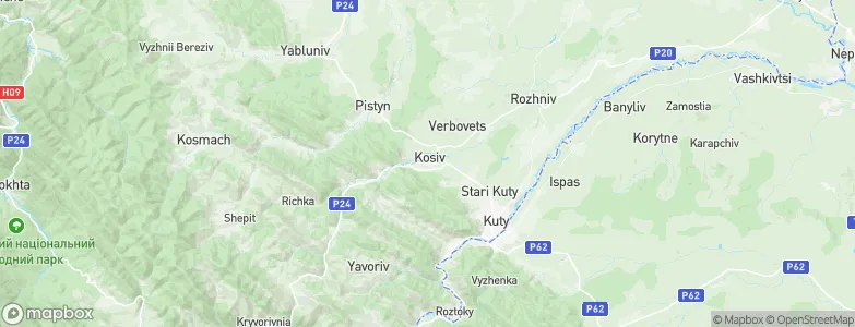 Kosiv, Ukraine Map