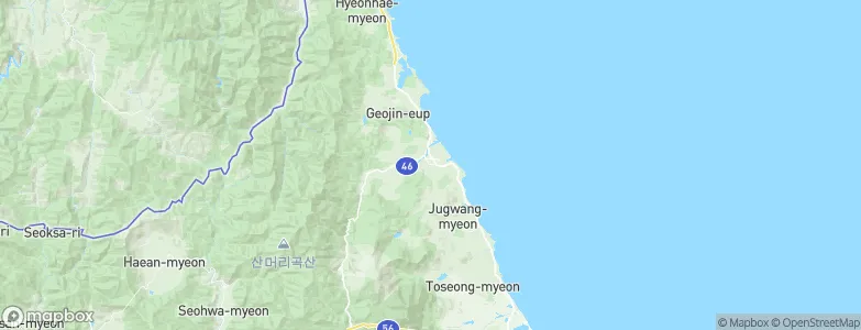 Kosong, South Korea Map