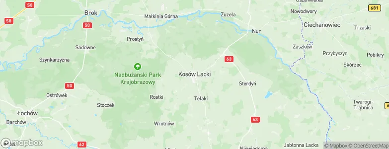 Kosów Lacki, Poland Map