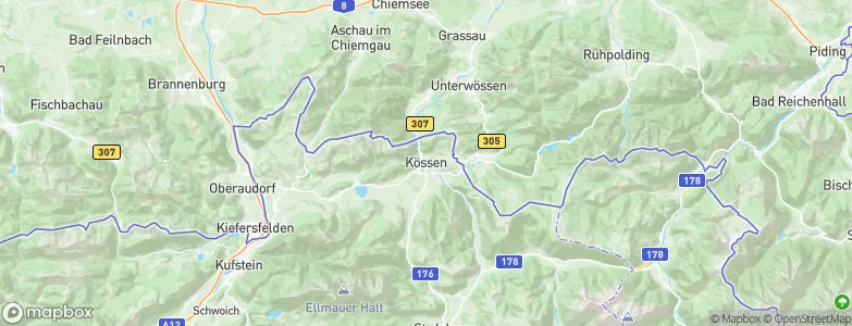 Kössen, Austria Map