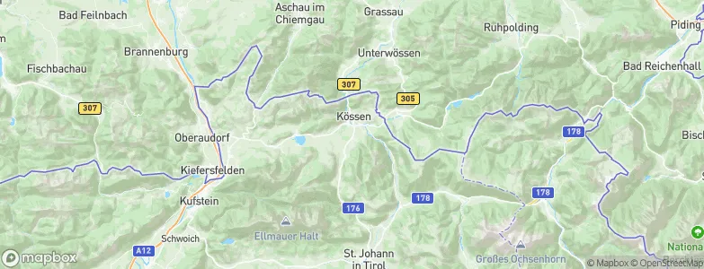 Kössen, Austria Map