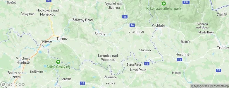 Košťálov, Czechia Map