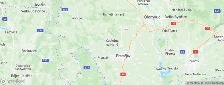 Kostelec na Hané, Czechia Map