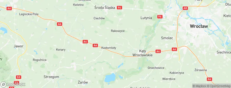 Kostomłoty, Poland Map
