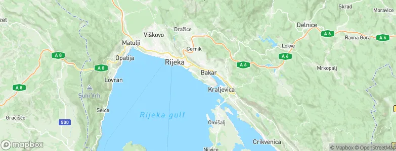 Kostrena, Croatia Map