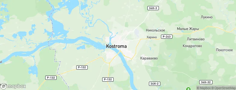 Kostroma, Russia Map