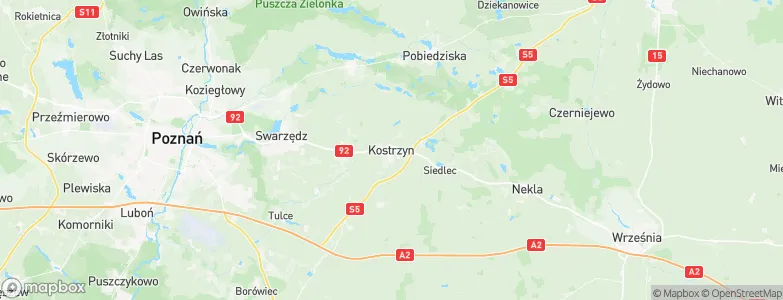 Kostrzyn, Poland Map