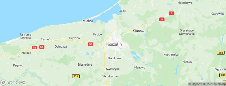Koszalin, Poland Map
