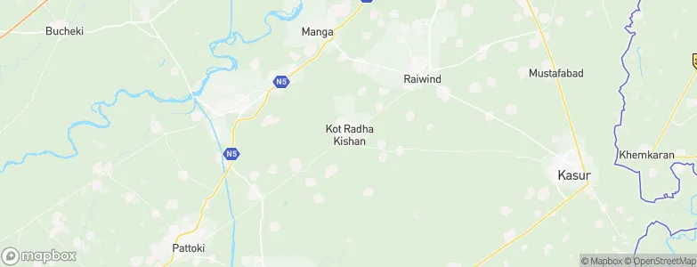 Kot Radha Kishan, Pakistan Map