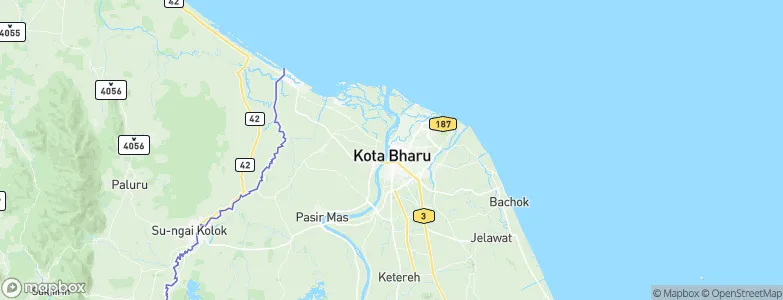 Kota Bharu, Malaysia Map