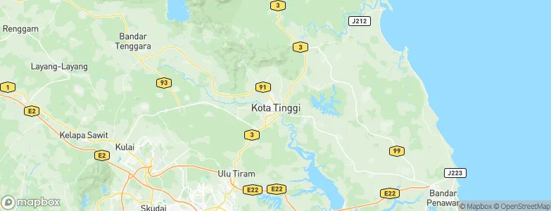 Kota Tinggi, Malaysia Map