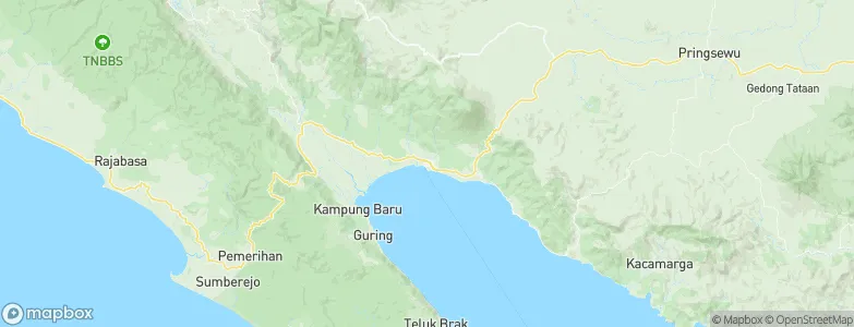 Kotaagung, Indonesia Map