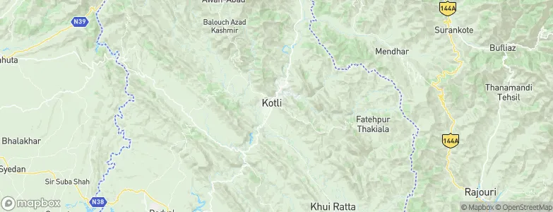 Kotli, Pakistan Map
