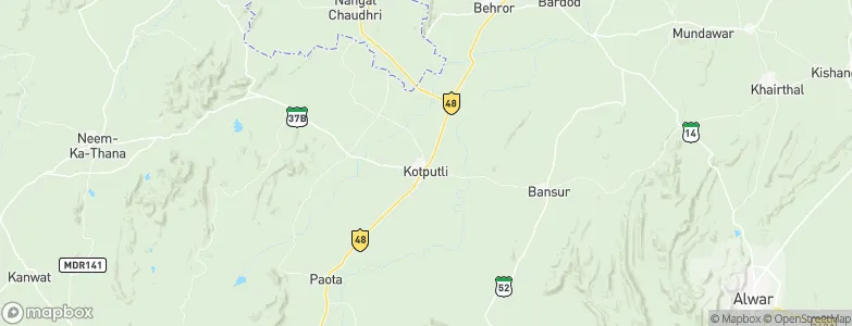 Kotputli, India Map