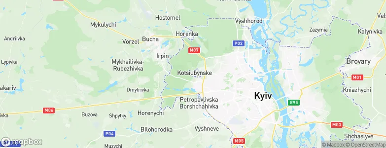 Kotsiubynske, Ukraine Map