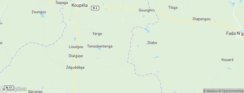 Kouritenga Province, Burkina Faso Map
