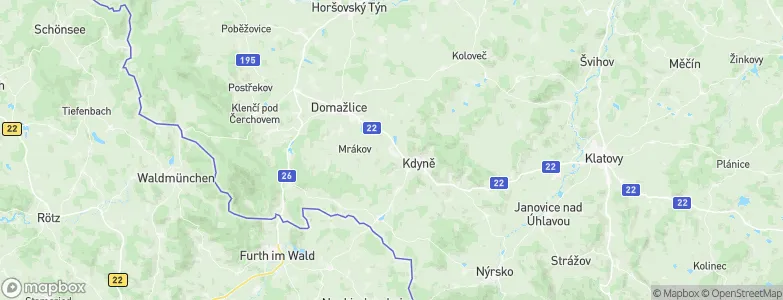 Kout na Šumavě, Czechia Map