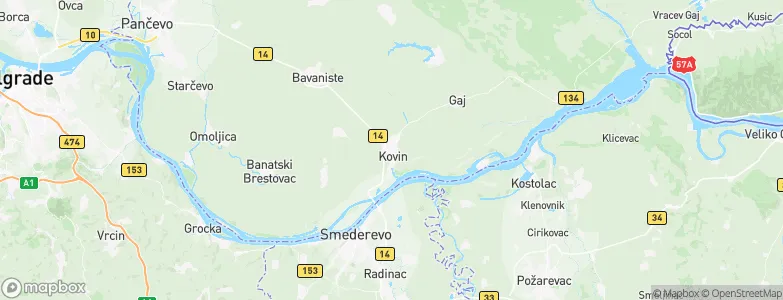 Kovin, Serbia Map