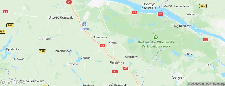 Kowal, Poland Map