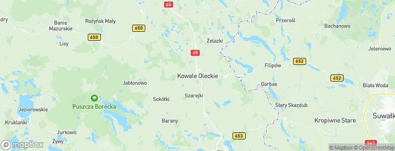 Kowale Oleckie, Poland Map
