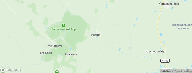 Koyelga, Russia Map