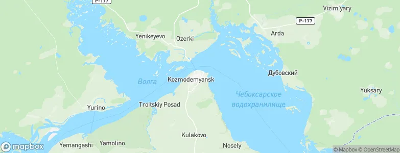 Koz'modem'yansk, Russia Map