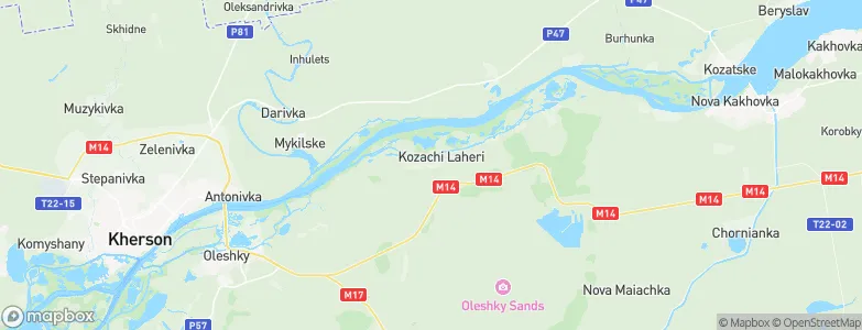 Kozachi Laheri, Ukraine Map