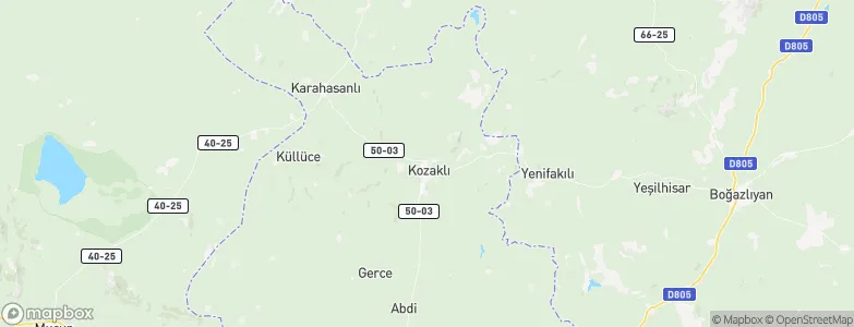 Kozaklı, Turkey Map