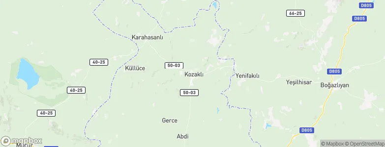 Kozakli, Turkey Map