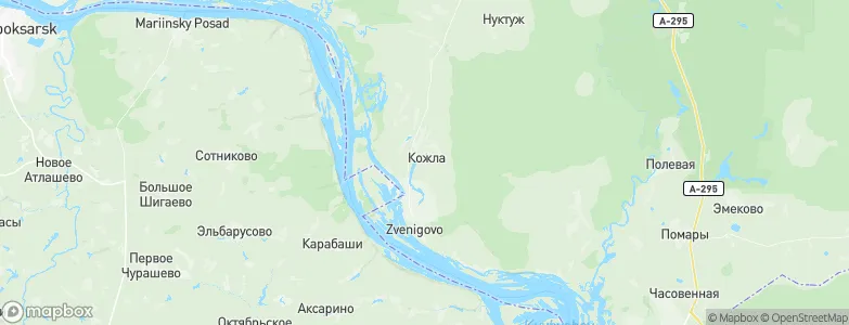 Kozhla, Russia Map
